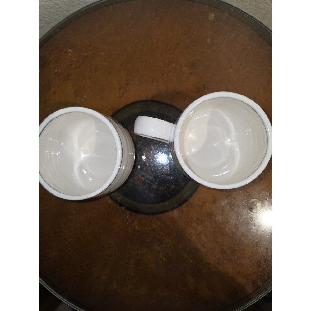 Molly Hatch Anthropologie Pig Icon Mugs Set Of 2 Farmhouse Country Rustic EUC - Picture 4 of 4